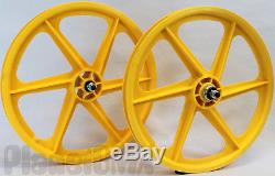 bmx yellow mag wheels