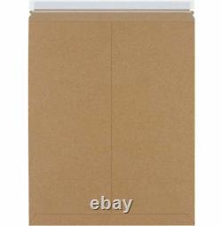 100 Pack 17 x 21 Stay Flat Mailers Kraft Self-Seal, Made in USA