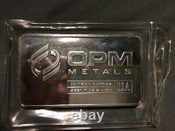 10 oz OPM Metals. 999+ Fine Silver Bar (Sealed) Made in USA