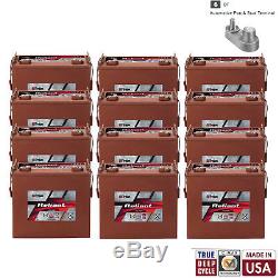 12x Trojan Reliant J185-AGM 12V 200Ah Deep Cycle Sealed AGM Battery Made in USA