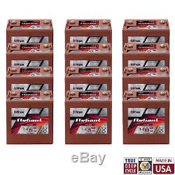 12x Trojan Reliant T875-AGM 8V 160Ah Deep Cycle Sealed AGM Battery Made in USA