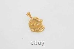 14K Estate Yellow Gold Pendant, USA Made, 2.10g, 13.40mm x 21.70mm, Seal Shape