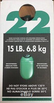 15 lbs R22 Refrigerant Freon New Factory Sealed Made in USA Same Day Shipping