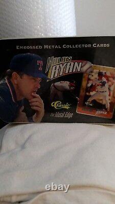 1995 Nolan Ryan Embossed Collector's Metal Cards Factory Sealed Made in USA