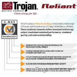 2x Trojan Reliant J185-AGM 12V 200Ah Deep Cycle Sealed AGM Battery Made in USA