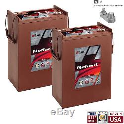 2x Trojan Reliant L16-AGM 6V 370Ah Deep Cycle Sealed AGM Battery Made in USA