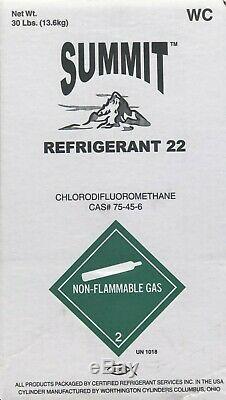 30 lbs R22 Refrigerant / Unused / Factory Sealed / Made in USA Same Day Shipping