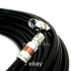 400ft MADE IN USA RG11 Coaxial Cable Weather Seal Brass Fittings 14AWG 75 Ohm