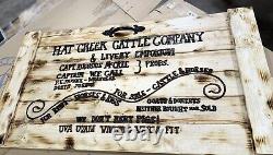 42L X 21H Lonesome Dove Handmade Rustic Engraved Sealed Extra Large