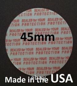 45mm Press & Seal Cap Liners 45 mm Foam Safety Tamper Seals USA Made 50-1000