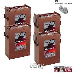 4x Trojan Reliant L16-AGM 6V 370Ah Deep Cycle Sealed AGM Battery Made in USA