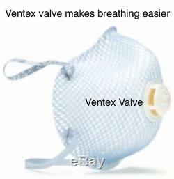 5 in One Sealed Pack Moldex Made in USA 2300 M/L VENTEX Valve Dura-Mesh Mask