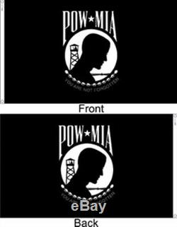 5x8 ft POW MIA DOUBLE SIDED SEAL MILITARY FLAG OUTDOOR NYLON Made in USA