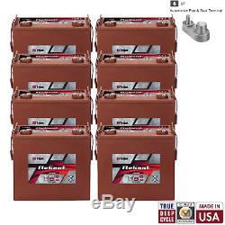 8x Trojan Reliant J185-AGM 12V 200Ah Deep Cycle Sealed AGM Battery Made in USA