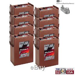 8x Trojan Reliant L16-AGM 6V 370Ah Deep Cycle Sealed AGM Battery Made in USA