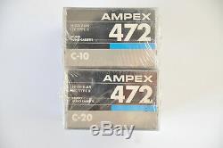 AMPEX 472 Rare USA Made Cassette Tapes C-10 COLLECTABLE C-20 Chrome Bias Sealed