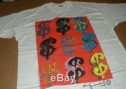 Andy Warhol New Rare 1996 dollar signs $-money XL t-shirt NOS sealed Made in USA