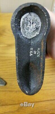 Antique CAST IRON notary SEAL Stamp Made in USA