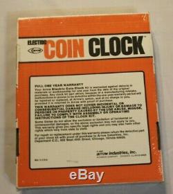 Arrow Electric Coin Clock 1982 New Sealed Original Cellophane USA Made Vintage