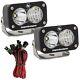 Baja Designs S2 Sport Clear Driving/Combo 5000K LED Light Pods With Wiring Harness