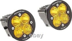 Baja Designs Squadron Round Sport Amber Driving/Combo LED Lights With Harness