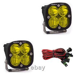 Baja Designs Squadron Sport Driving-Combo Amber LED Lights Pair With Rock Guards