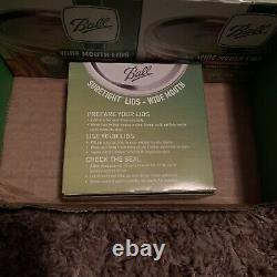 Ball Jars Wide Mouth Lids Lot of 43 Boxes, 12 Count Each NEW Sealed Made in USA