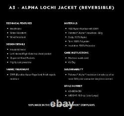 Beyond A3 Alpha Lochi Jacket Reversible Black/Multi 2XL REG. USA MADE