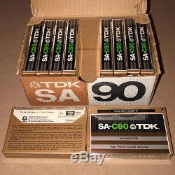 Box of 10 New Sealed TDK SA C90 Cassette Tape Made in USA