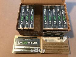 Box of 10 New Sealed TDK SA-C90 Cassettes Tapes Made In USA