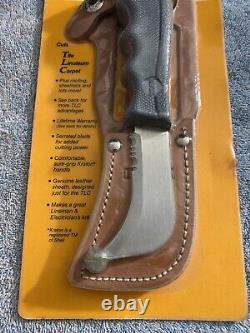 Buck Knives TLC Utility Knife & Sheath NOS 80's Tool Sealed In Package USA Made