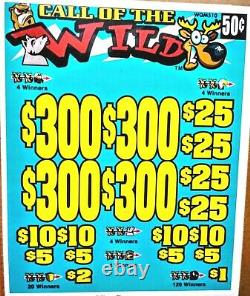 CALL OF THE WILD Pulltabs Pull Tabs 4200cards-580profit Sealed and Made in USA