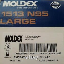 Certified Clinical MOLDEX 1513 SEALED BOX/20 Respirator, Made In U. S. A, SizeLG