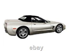 Chevy Corvette C5 98-04 Soft Top & Glass Window Made From Black Haartz Canvas