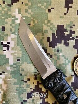 Custom Made Combat Knife Tanto Cpm 3v / U. S. Navy Seal Team 6 Challenge Coin