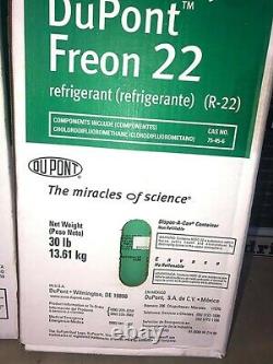 DuPont Freon 22 R22 30 lb new virgin factory sealed new in box made in the USA
