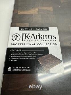 FACTORY SEAL J. K. Adams Professional End Grain Cherry Board 16X16 Made in USA