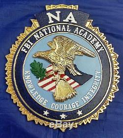 FBI NA National Academy Full Color 3D Wall / Podium Seal 9 X 8 MADE IN USA