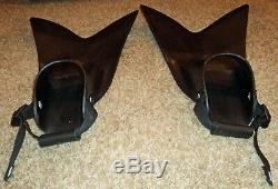 Force Fin Pro sz L large black Scuba Diving Snorkeling Seal Fins Made in USA EUC
