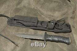 Gerber Silver Trident (NAVY SEALS) Survival Knife Fixed Blade USA Made! Withsheath