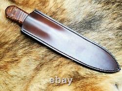 Hand Made 1095 Butcher Knife By Mark Mccoun USA Sealed Tiger Maple #2
