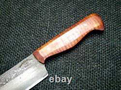 Hand Made 5 3/4 Chefs Knife By Mark Mccoun USA Sealed Tiger Maple