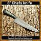 Hand Made 8 Chefs Knife By Mark Mccoun USA Sealed Green Honeycomb
