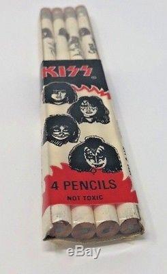 KISS Sealed New 4 PENCILS Non Toxic 1978 AMI Made U. S. A. Wallace Pencil Company