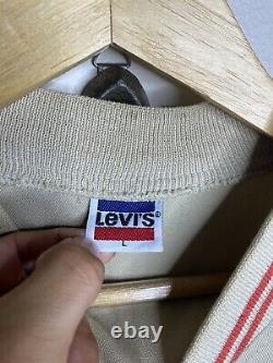 Levi's Vintage Clothing Sealed Bomber Jacket Levis Large Made In The USA Red/Tan
