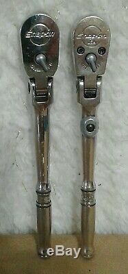 Lot 2 Snap On 1/4 Drive Flex Head Ratchets TX936 Locking TF72 Sealed Made In USA