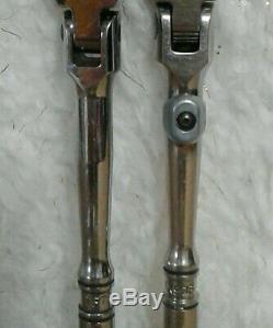 Lot 2 Snap On 1/4 Drive Flex Head Ratchets TX936 Locking TF72 Sealed Made In USA
