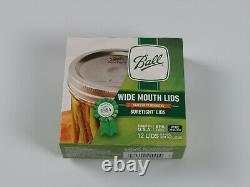 Lot of 24 Boxes Ball Jars Wide Mouth Lids, 12 Count Each NEW Sealed Made in USA