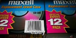 Maxell CD Jewel Cases Made in USA 20 Year Vintage BRAND NEW SEALED RARE