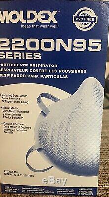 Moldex 2200N Resp Sealed New Made In USA M/L 20/PK